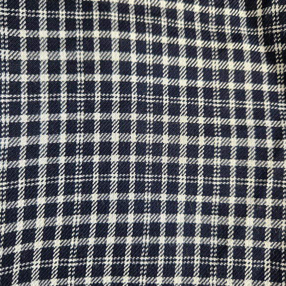 70s Vintage Navy Plaid Double Breasted Crop Deadstock Blazer Jacket Size 10 - Picture 9 of 11